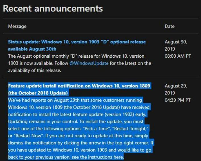 ΢֤ʵһЩWindows 10 1809ûǰյ1903