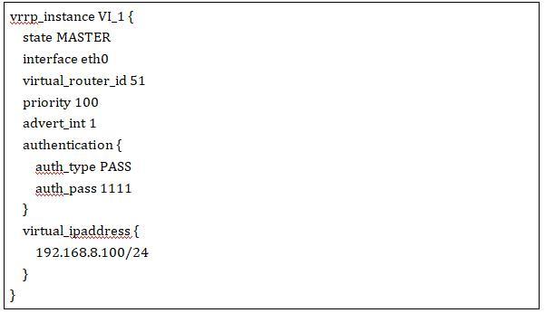 图:keepalived实现双机热备