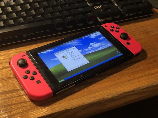 图:任天堂Switch成功运行Windows XP
