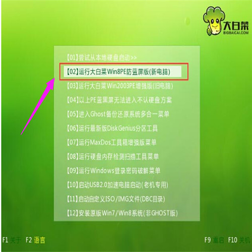 图:大白菜装机版