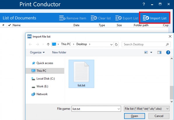 ʹPrint ConductorҪӡļб