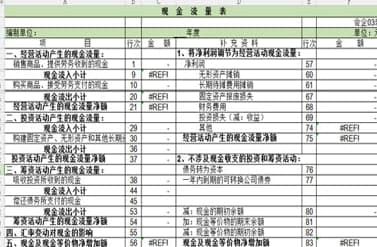 怎么使用现金流量表表格