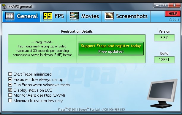 Fraps屏幕录制软件最新版下载使用常见问题解答