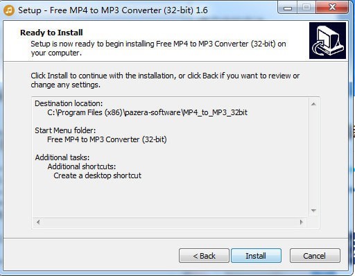 mp4תmp3ʽתPazera Free MP4 to MP3 Converterװʹü