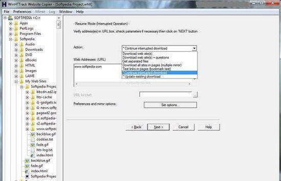 WinHTTrack HTTrackʹó