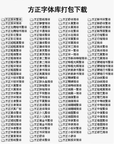 图:方正字体