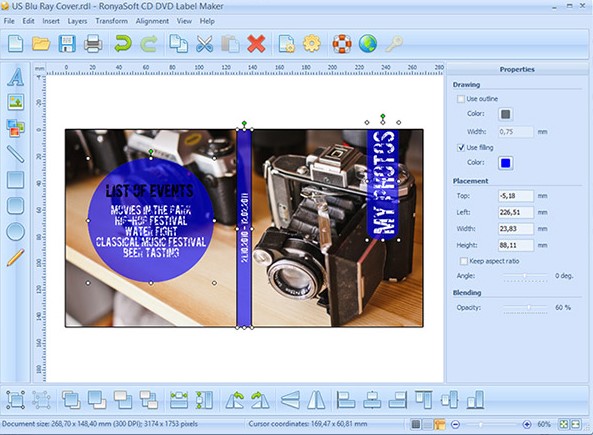 Ronyasoft CD DVD Label Makerѧ