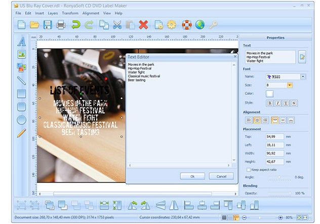 Ronyasoft CD DVD Label Makerѧ