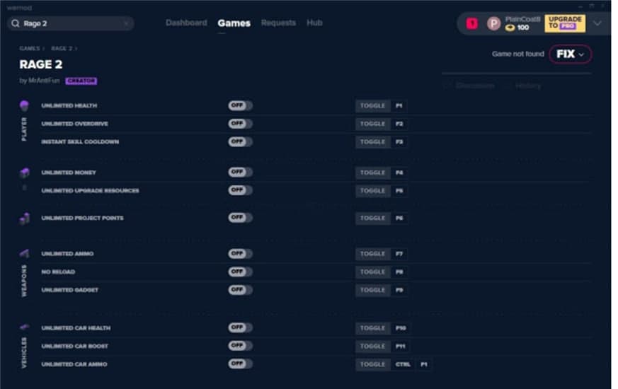 狂怒十二项修改器功能介绍及使用说明