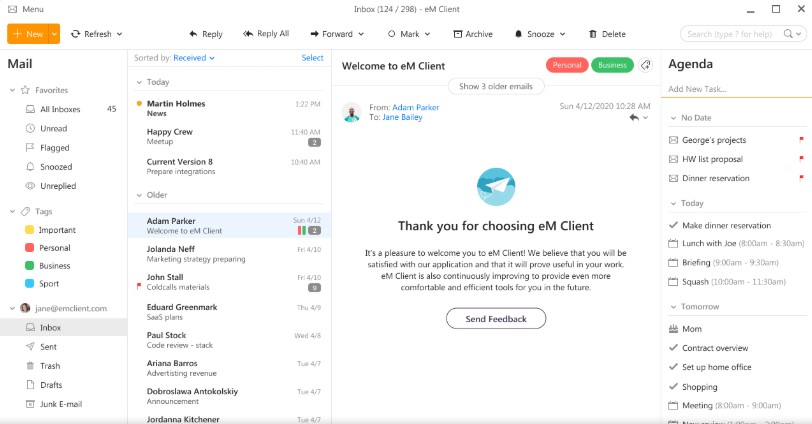 eM Client°湦ܽܺʹͼİ