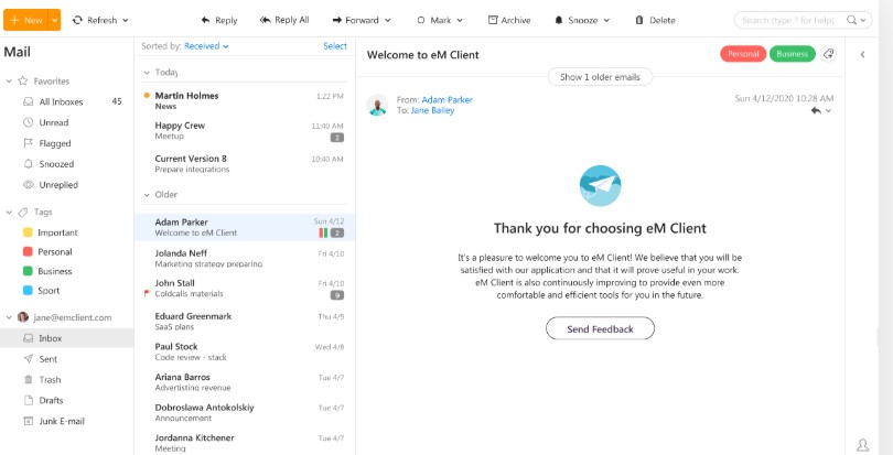 eM Client°湦ܽܺʹͼİ