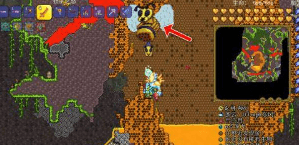 图:泰拉瑞亚蜂巢怎么找