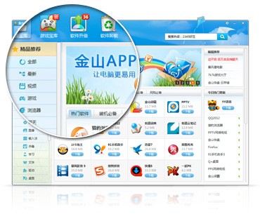 图:金山卫士功能介绍和使用方式