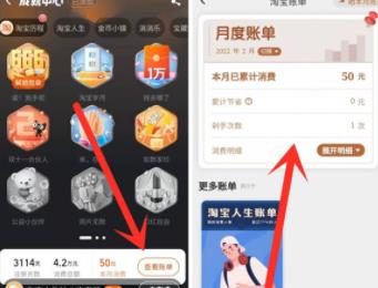 图:淘宝如何查询月账单 淘宝查询月账单方法