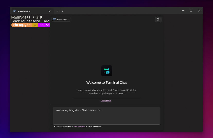 图:微软给终端应用Windows Terminal集成GPT 需自备Azure OpenAI API