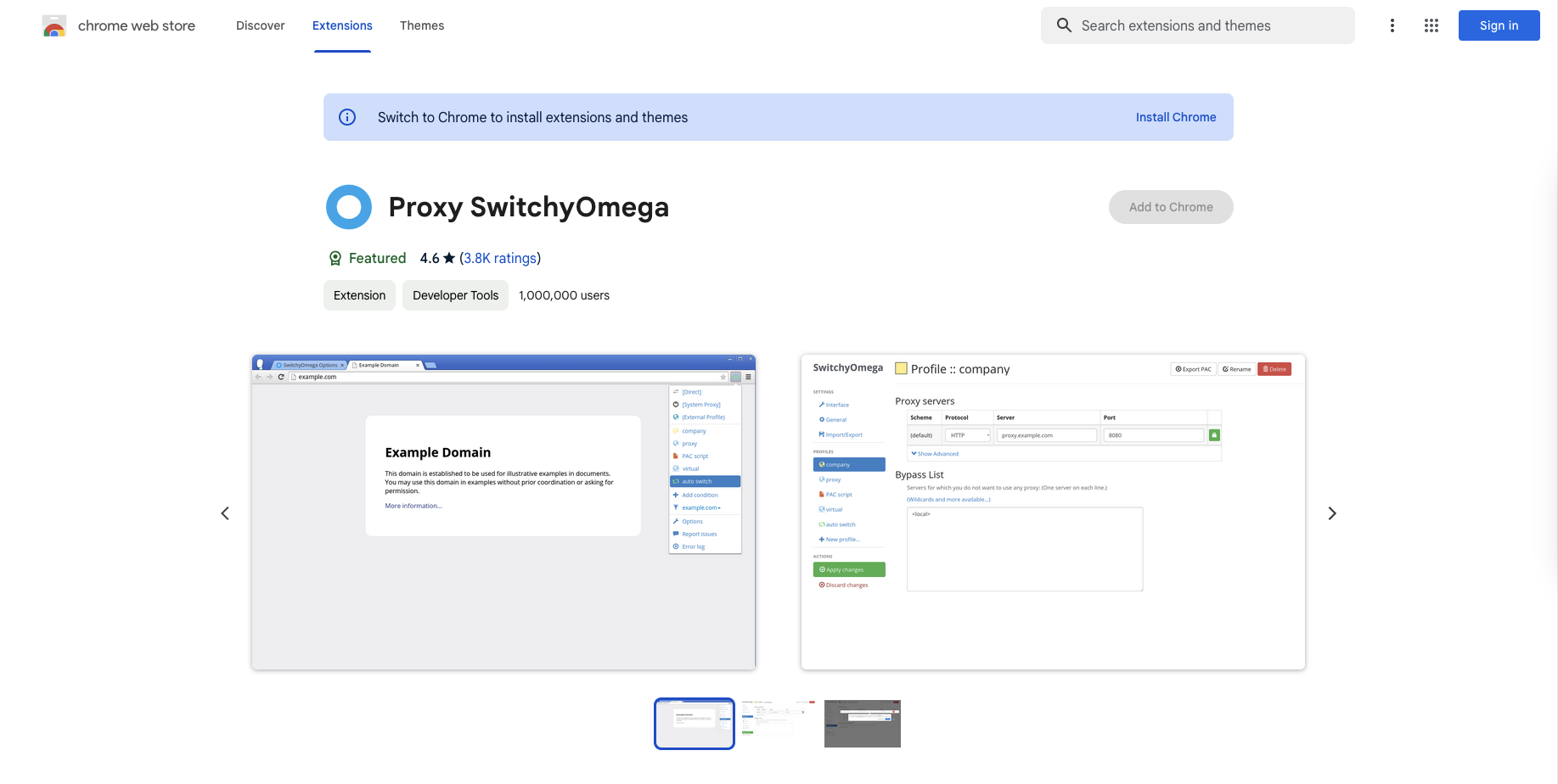 图:特别提醒:知名扩展Proxy SwitchyOmega将在6月停止支持Chrome浏览器